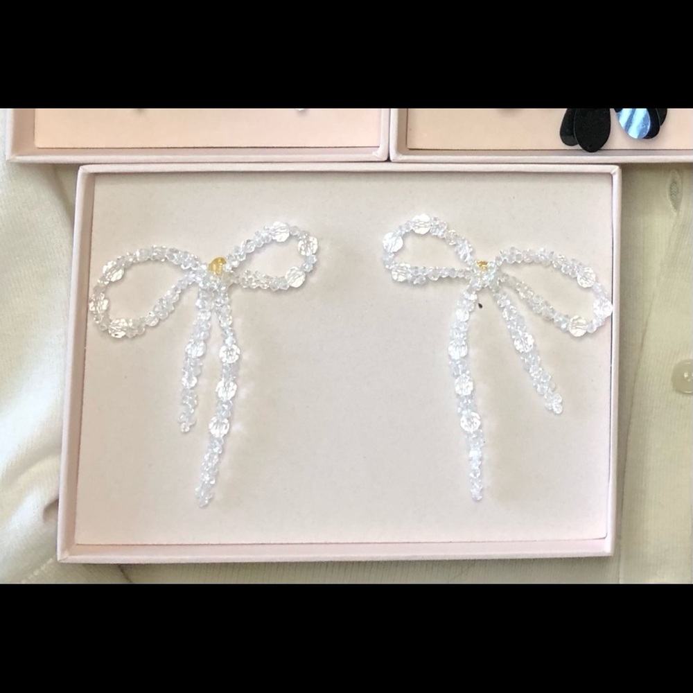 Simone Rocha x H&M Transparent Bow-detail Earrings